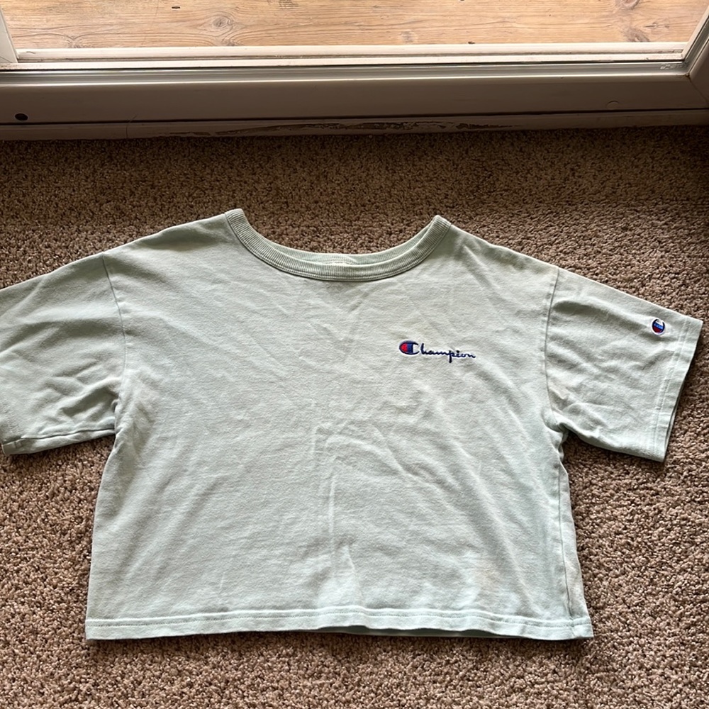 cropped champion tee shirt